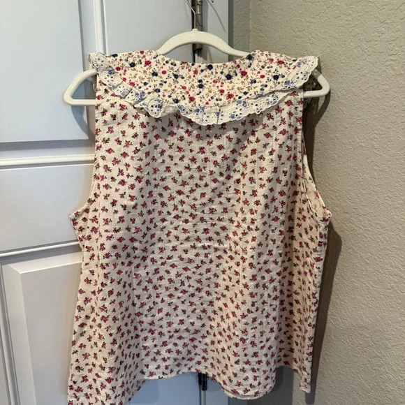 Sezane Susan Blouse Patchwork Mini Fleurs - Size 46 - Picture 8 of 9